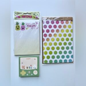 Pineapple notepad stationery set